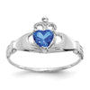 CZ Birthstone Claddagh Heart Ring