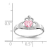 CZ Birthstone Claddagh Heart Ring