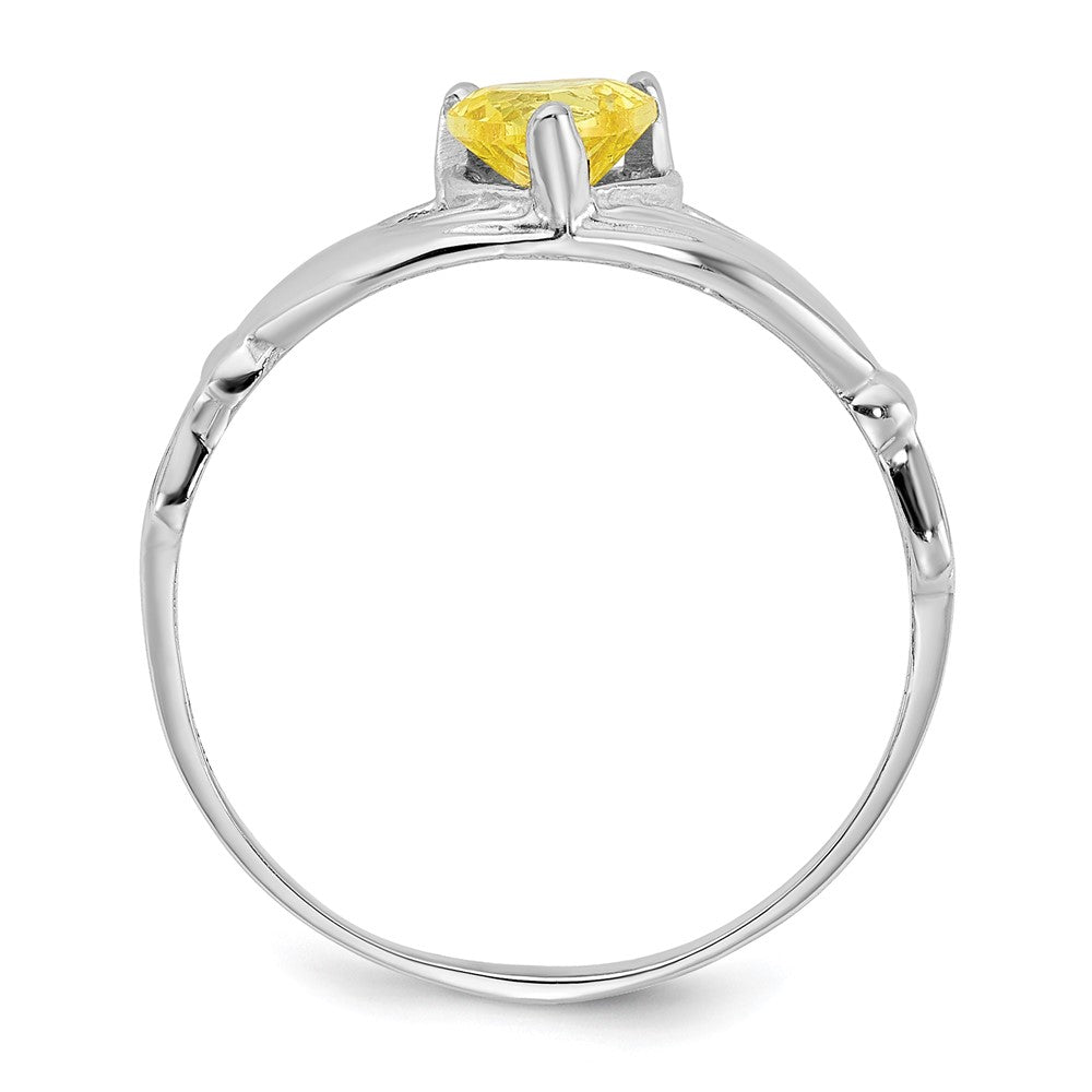 CZ Birthstone Claddagh Heart Ring