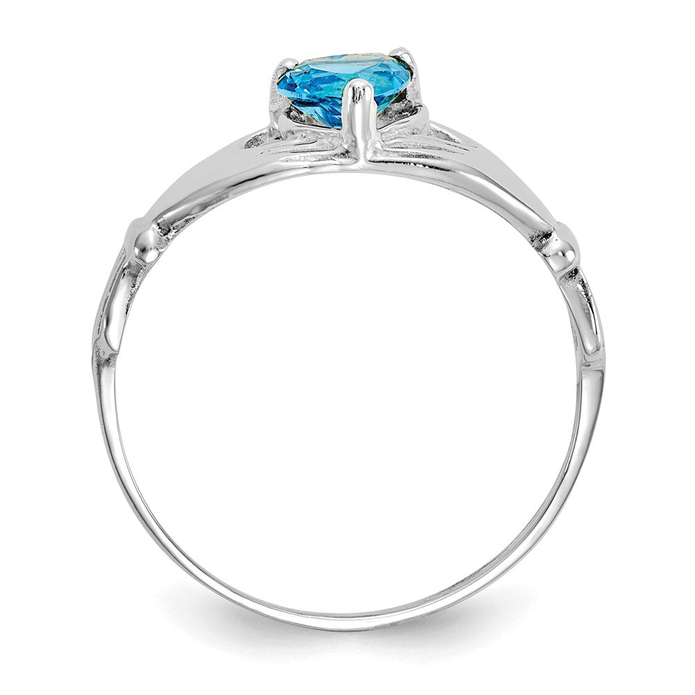 CZ Birthstone Claddagh Heart Ring