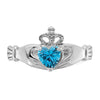 CZ Birthstone Claddagh Heart Ring