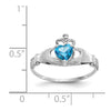 CZ Birthstone Claddagh Heart Ring