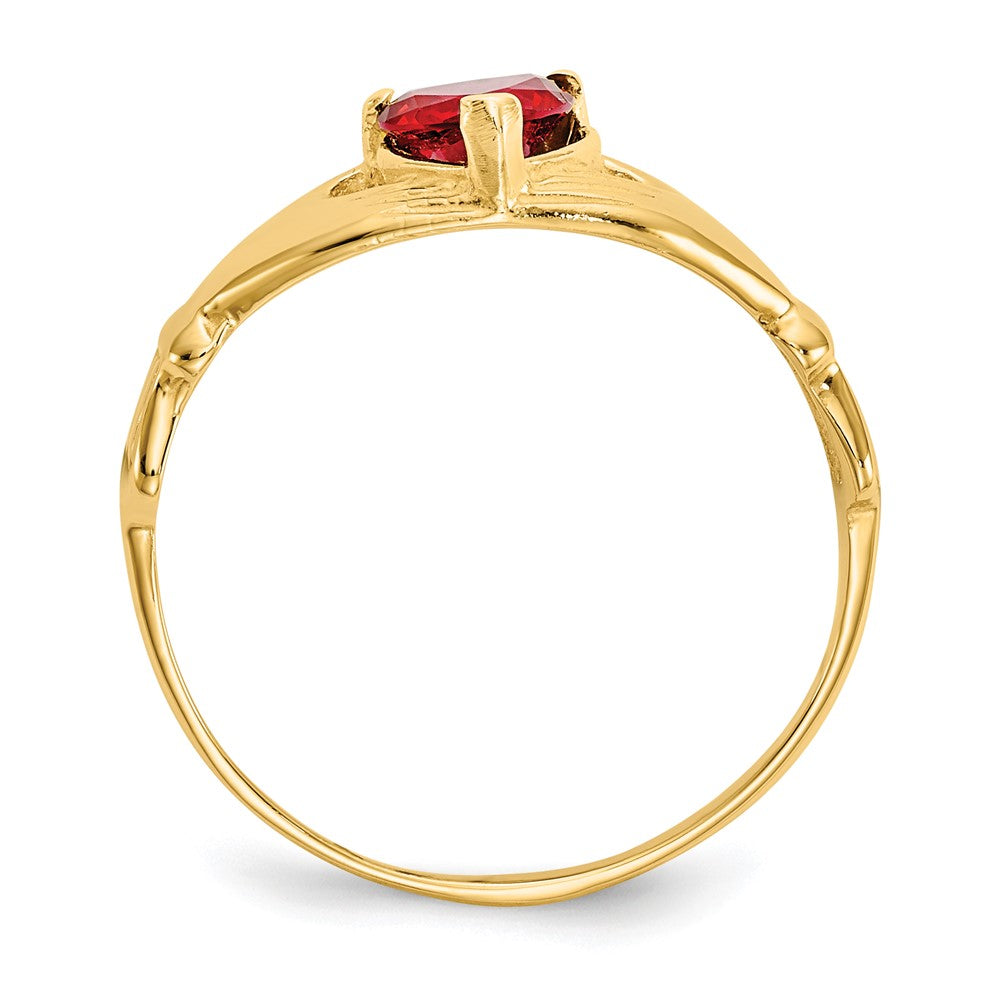 CZ Birthstone Claddagh Heart Ring