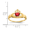 CZ Birthstone Claddagh Heart Ring