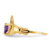 CZ Birthstone Claddagh Heart Ring
