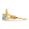 CZ Birthstone Claddagh Heart Ring