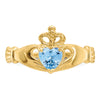 CZ Birthstone Claddagh Heart Ring