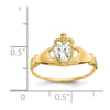CZ Birthstone Claddagh Heart Ring