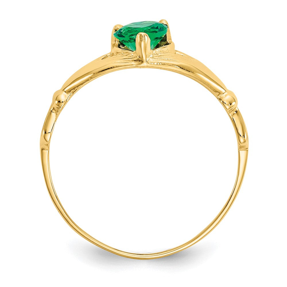 CZ Birthstone Claddagh Heart Ring