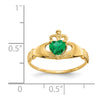 CZ Birthstone Claddagh Heart Ring