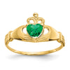 CZ Birthstone Claddagh Heart Ring