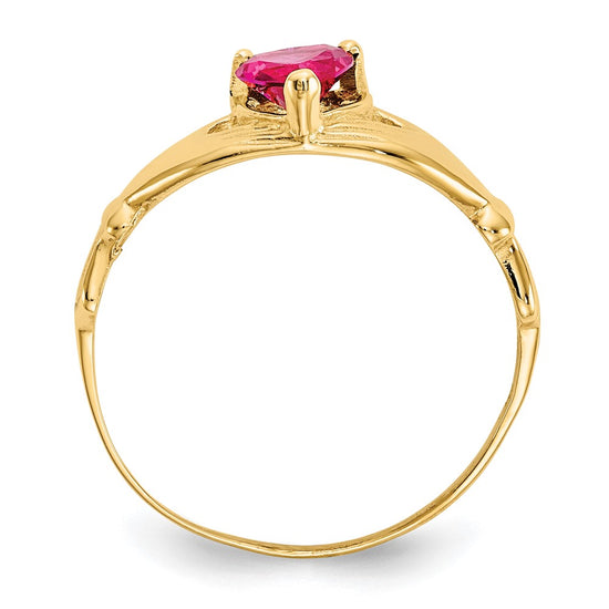 CZ Birthstone Claddagh Heart Ring