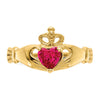 CZ Birthstone Claddagh Heart Ring