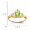 CZ Birthstone Claddagh Heart Ring