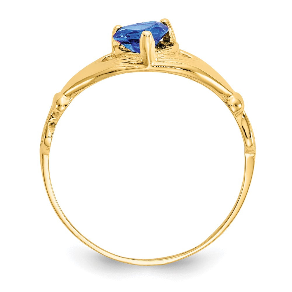 CZ Birthstone Claddagh Heart Ring