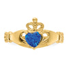 CZ Birthstone Claddagh Heart Ring