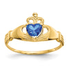 CZ Birthstone Claddagh Heart Ring