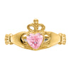 CZ Birthstone Claddagh Heart Ring