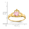 CZ Birthstone Claddagh Heart Ring