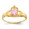 CZ Birthstone Claddagh Heart Ring