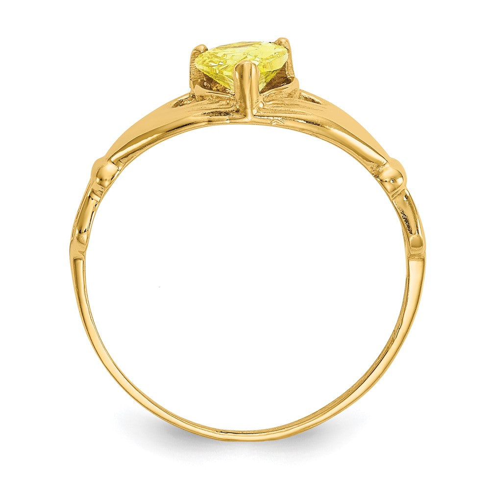 CZ Birthstone Claddagh Heart Ring