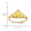 CZ Birthstone Claddagh Heart Ring