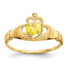 CZ Birthstone Claddagh Heart Ring