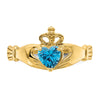 CZ Birthstone Claddagh Heart Ring