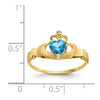 CZ Birthstone Claddagh Heart Ring