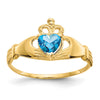 CZ Birthstone Claddagh Heart Ring