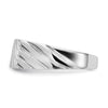14k White Gold 16.5x7.5mm Open Back Mens Signet Ring