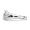 14k White Gold 10.5x8.0mm Closed Back Signet Ring
