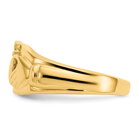 Gold Polished Claddagh Rings