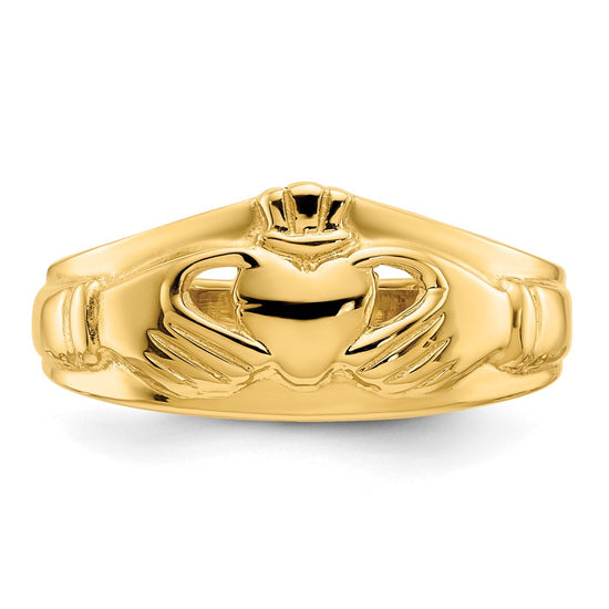 Gold Polished Claddagh Rings