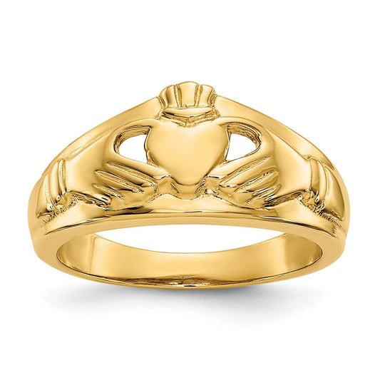 Gold Polished Claddagh Rings