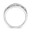 14k White Gold Ladies Claddagh Ring