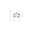 14k White Gold Ladies Claddagh Ring