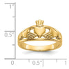 14k Ladies Polished Claddagh Ring