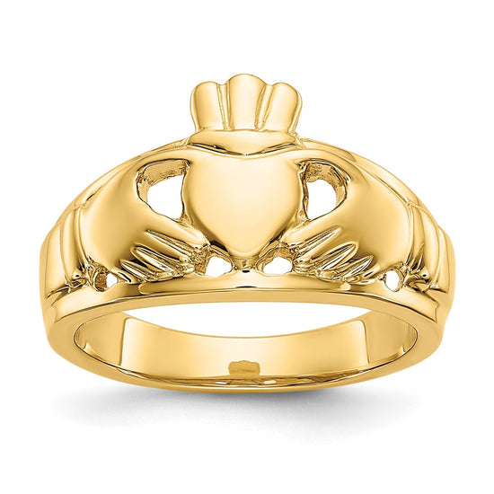 Gold Polished Claddagh Rings
