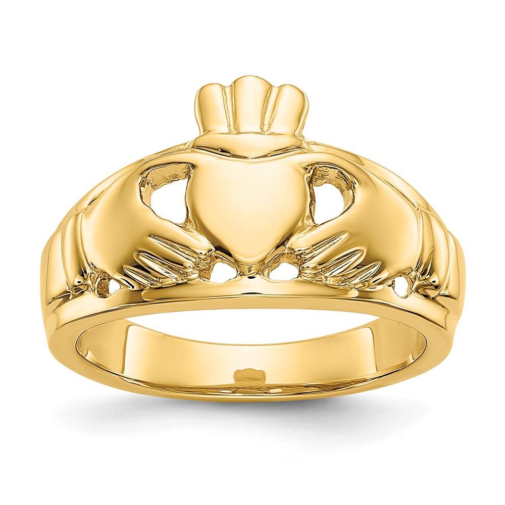 Gold Polished Claddagh Rings