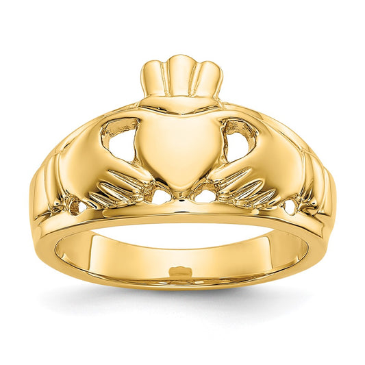 Gold Polished Claddagh Rings