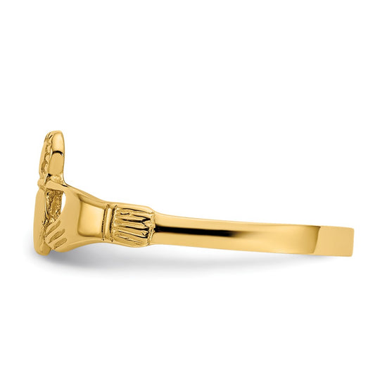 Gold Polished Claddagh Rings