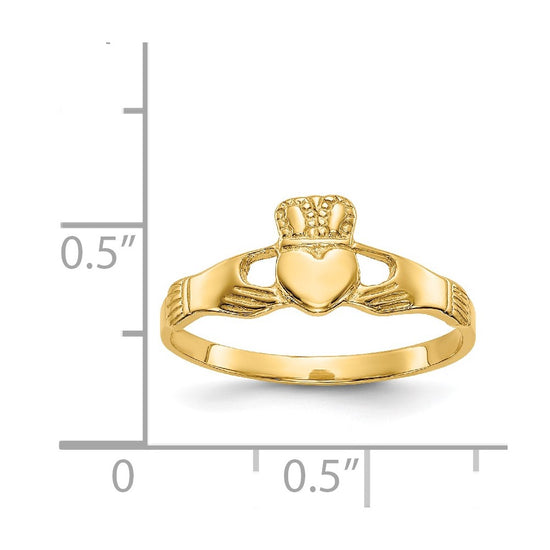 Gold Polished Claddagh Rings