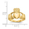 14k Ladies Polished Claddagh Ring