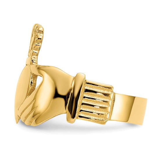 Gold Polished Claddagh Rings
