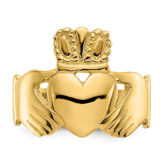 Gold Polished Claddagh Rings
