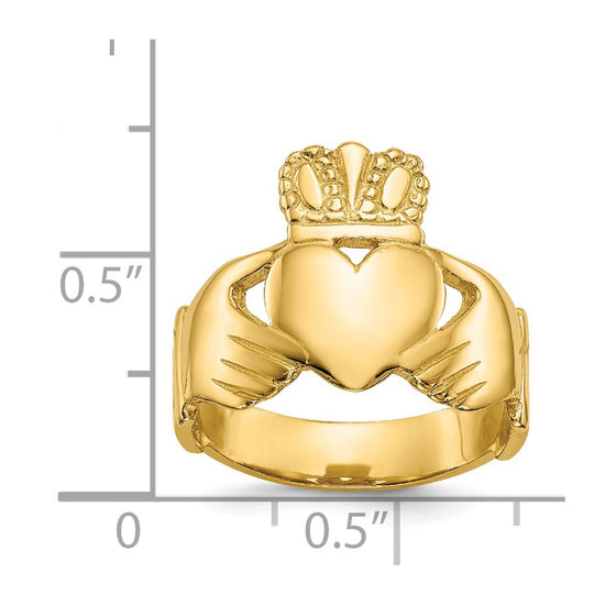 Gold Polished Claddagh Rings