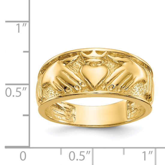 Gold Polished Claddagh Rings