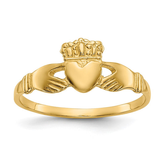 Gold Polished Claddagh Rings