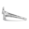 Gold Polished Bypass Heart Toe Ring